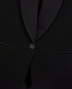 The Kooples - Veste De Costume Col Chale En Crepe, Col Et Revers En Satin - Femme
