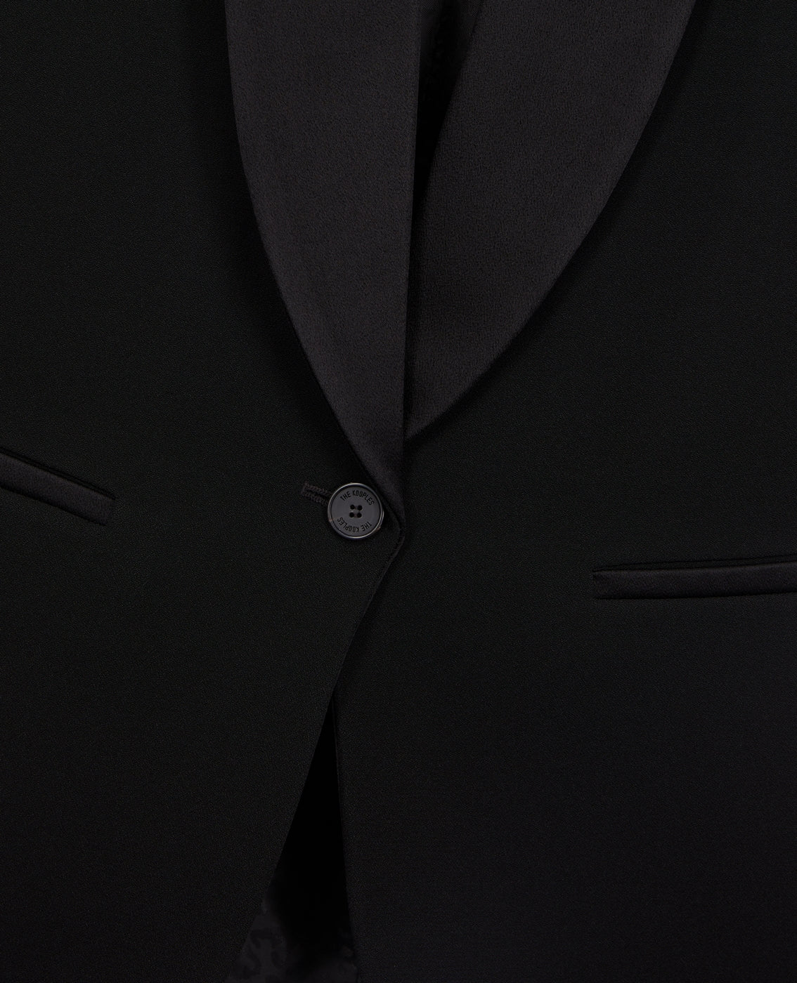 The Kooples - Veste De Costume Col Chale En Crepe, Col Et Revers En Satin - Femme