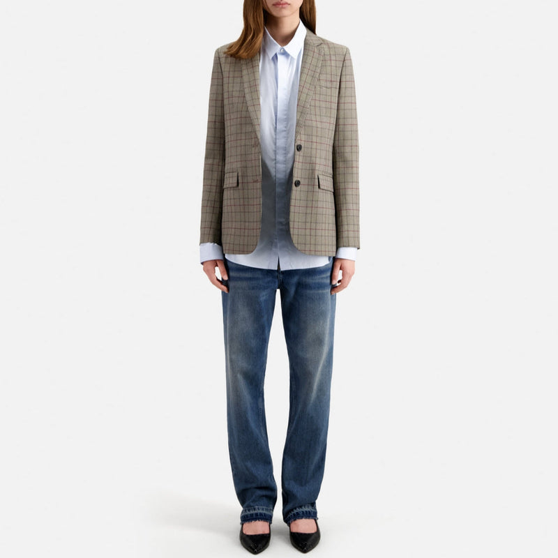 Chaqueta de lana - Crudo y Negro - Mujer