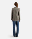 Chaqueta de lana - Crudo y Negro - Mujer