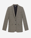 Chaqueta de lana - Crudo y Negro - Mujer