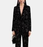 The Kooples - Chaqueta De Traje Cuello Clásico En Terciopelo Con Brillos