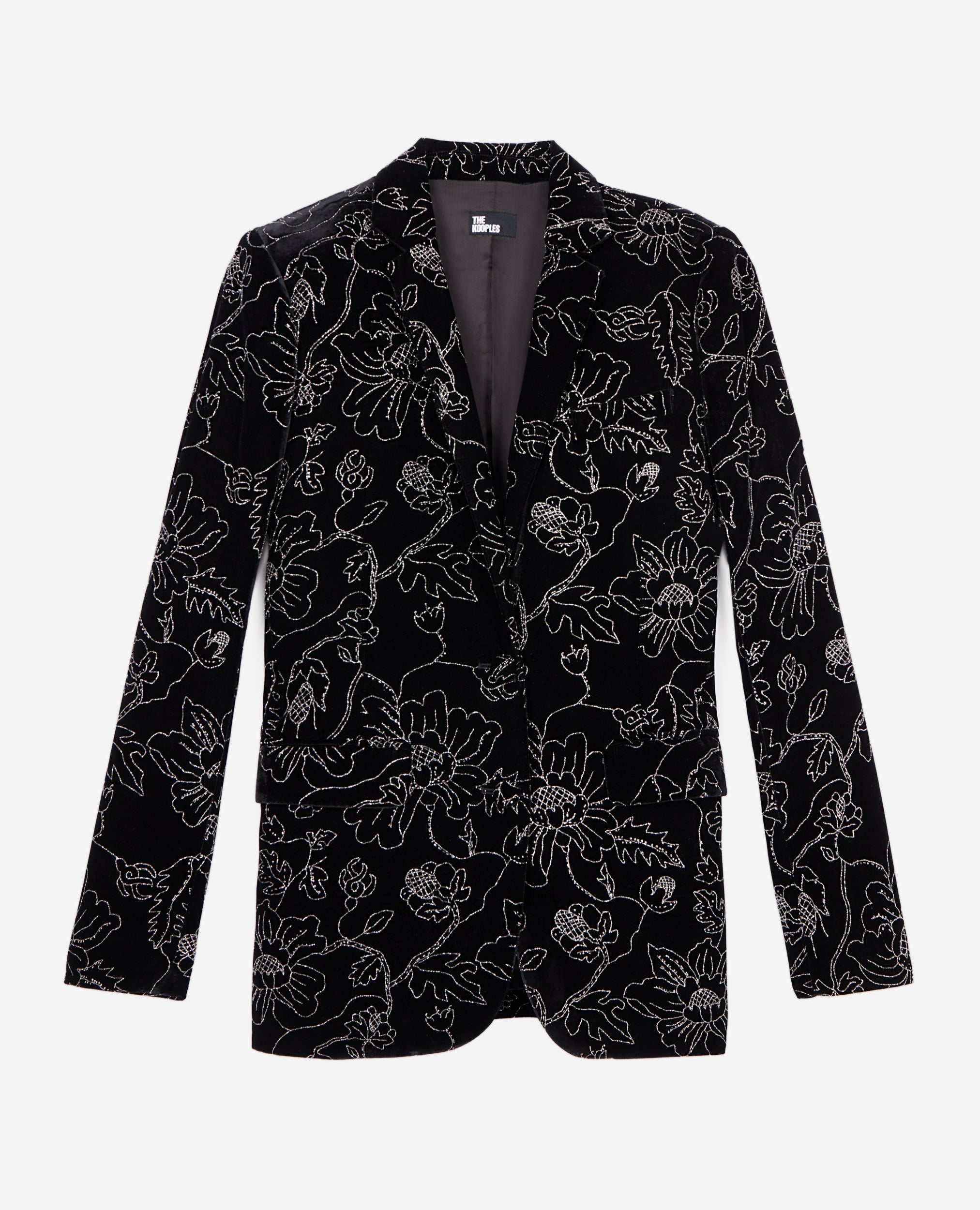 The Kooples - Chaqueta De Traje Cuello Clásico En Terciopelo Con Brillos