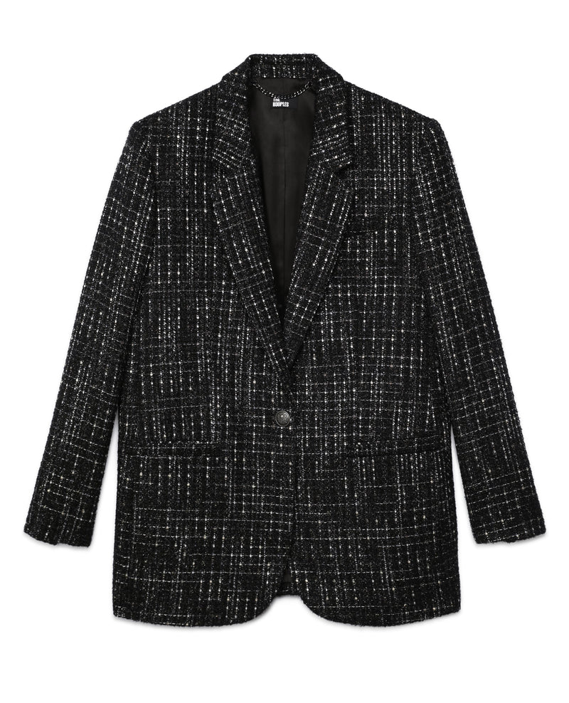 Veste Loose En Tweed