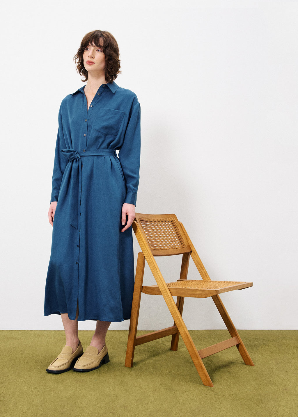 Robe Adenisse - Bleu Petrole