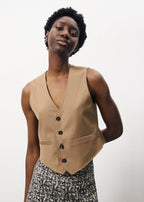 Gilet Costume Alix - Camel