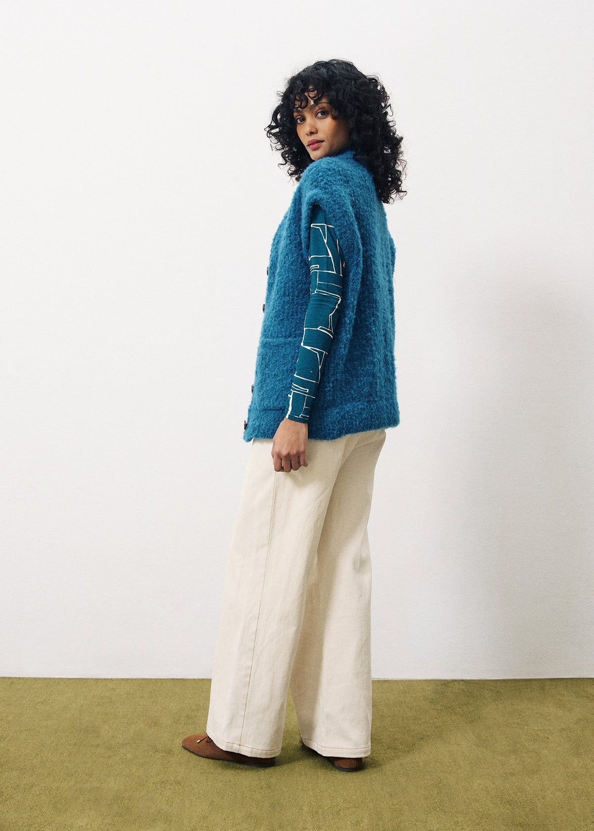 Gilet Magaly - Bleu Petrole
