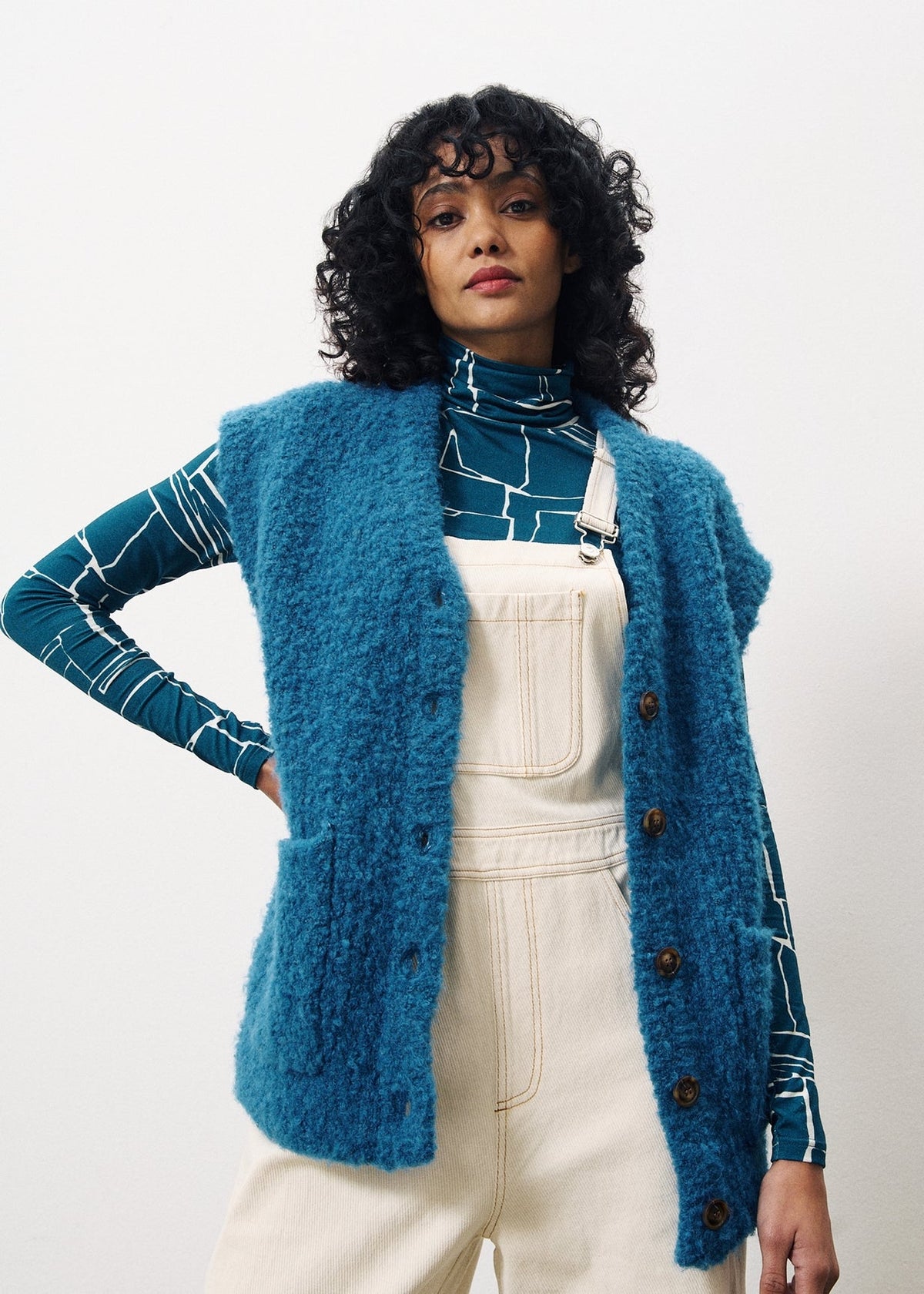 Gilet Magaly - Bleu Petrole