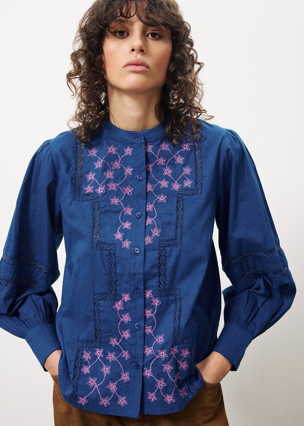 Blouse Evaleen - Bleu Marine