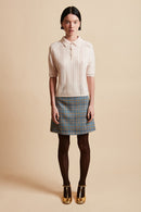 Polo shirt in wool knit and cashmere - Pale Pink