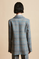 Long Tartan Wool Jacket Woven In France