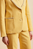 Close-up corduroy suit jacket - yellow