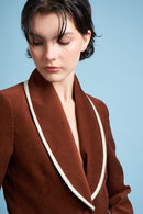 Zoom corduroy suit jacket - Brown