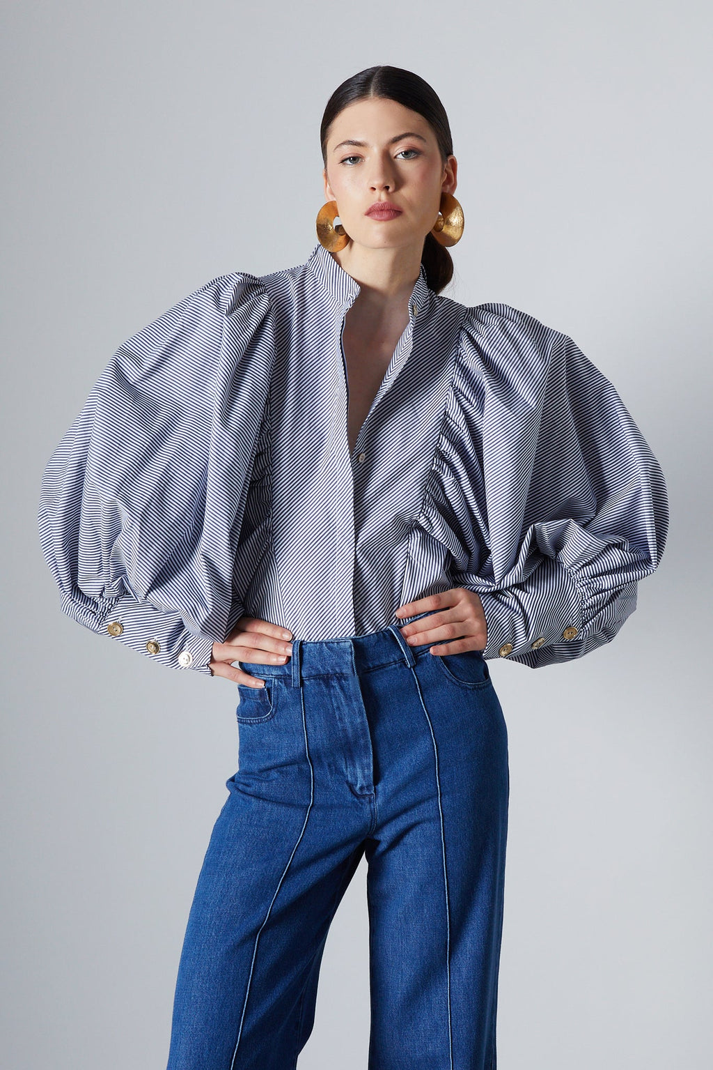 Blouse Celeste Blue Stripes