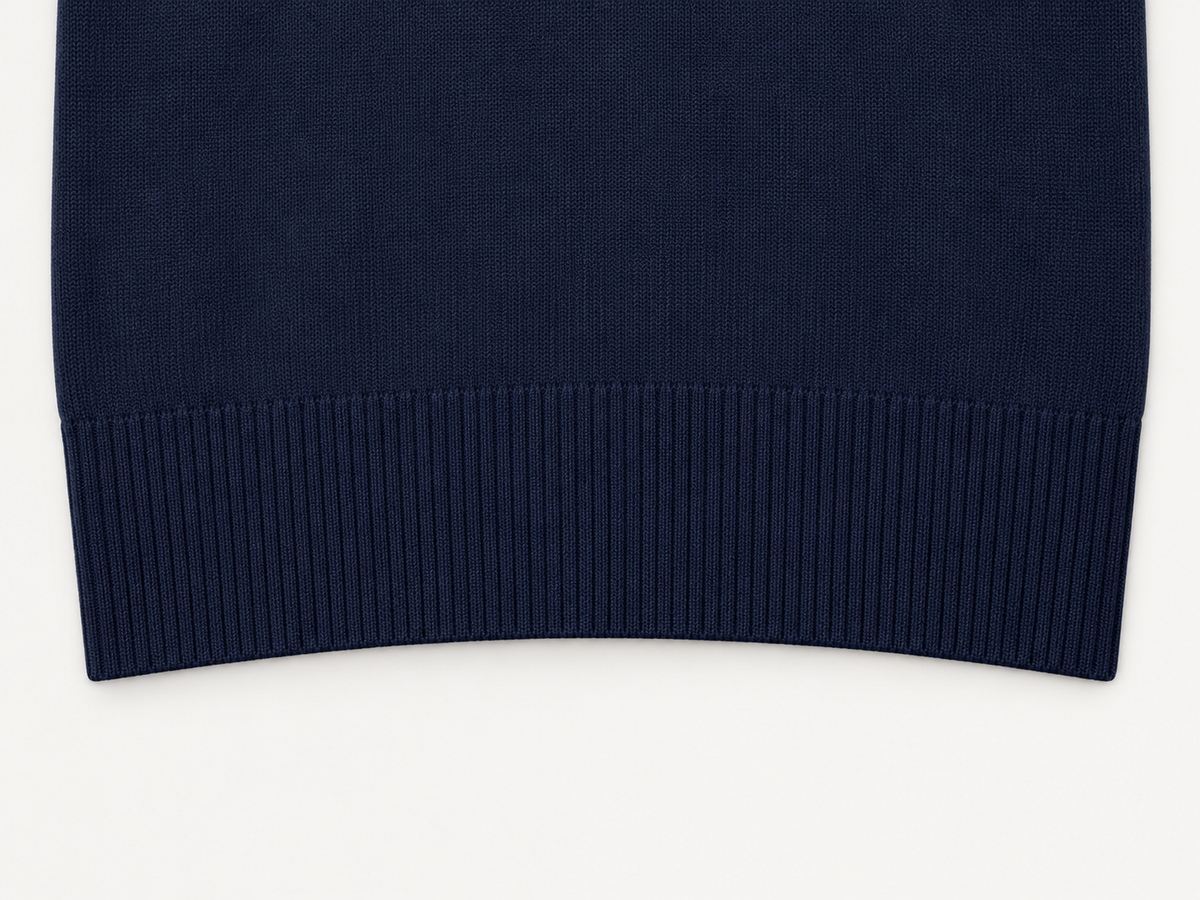 Pull À Col Roulé En Laine - Bleu Marine