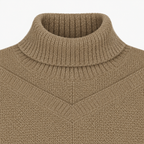 Pull À Col Roulé En Laine - Camel