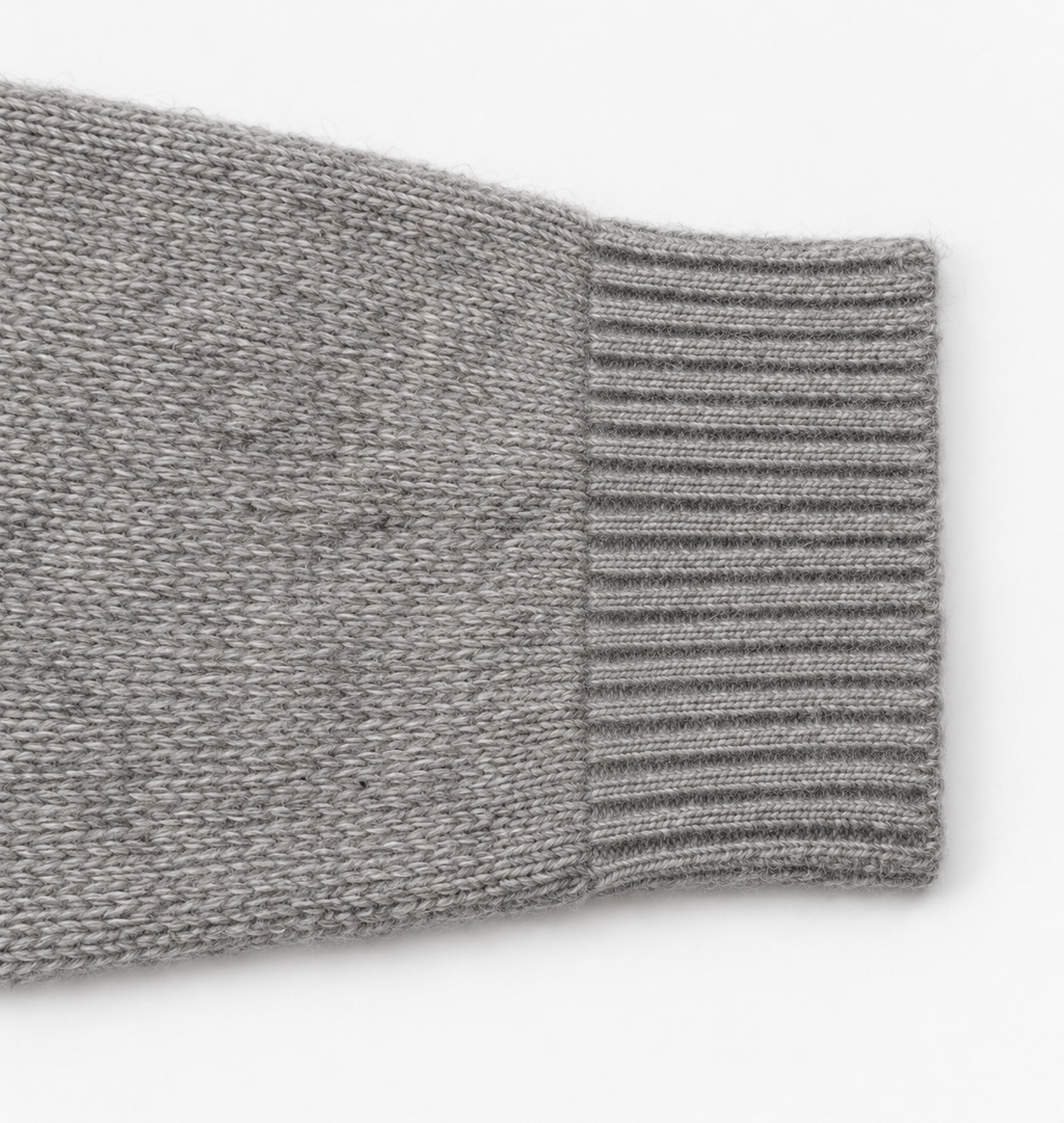 Pull À Col Roulé En Laine À Logo - Gris Chiné