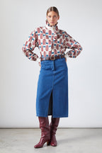 Falda Ruth - Denim oscuro - Mujer