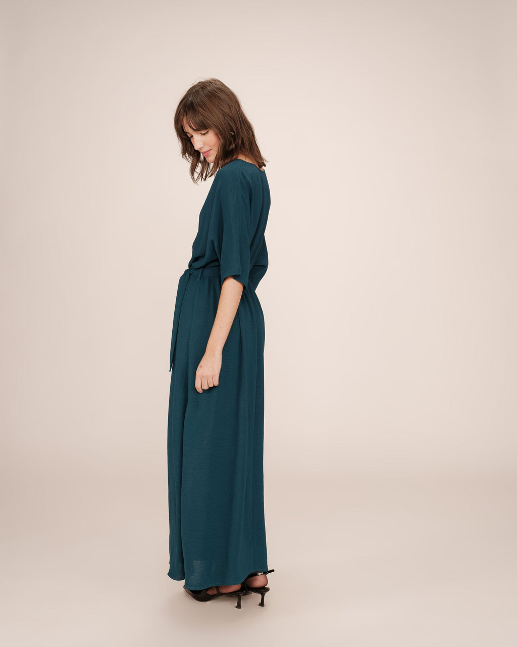 Emerald Wrap Maxi Dress Maud