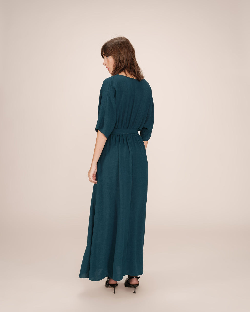Emerald Wrap Maxi Dress Maud