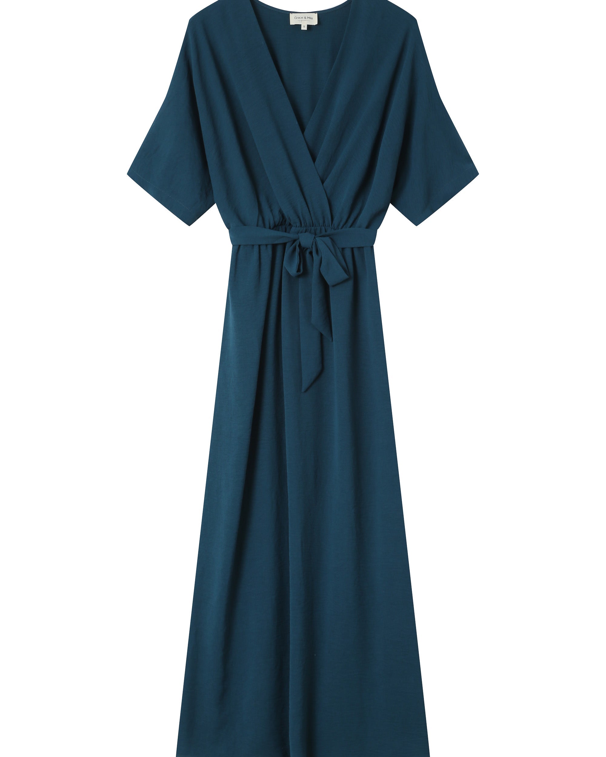 Emerald Wrap Maxi Dress Maud