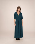 Emerald Wrap Maxi Dress Maud