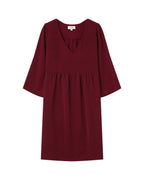 Short Babydoll Dress Burgundy Susana