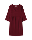 Short Burgundy Babydoll Dress Susana