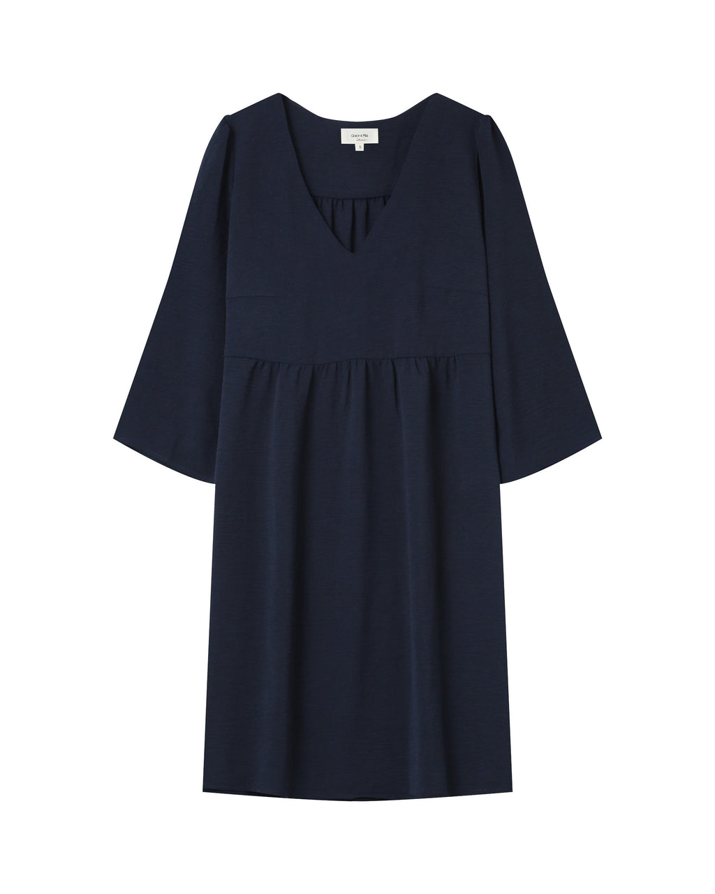 Navy Babydoll Short Dress Susana