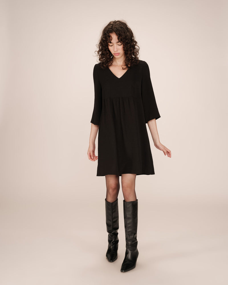 Short Black Babydoll Dress Susana