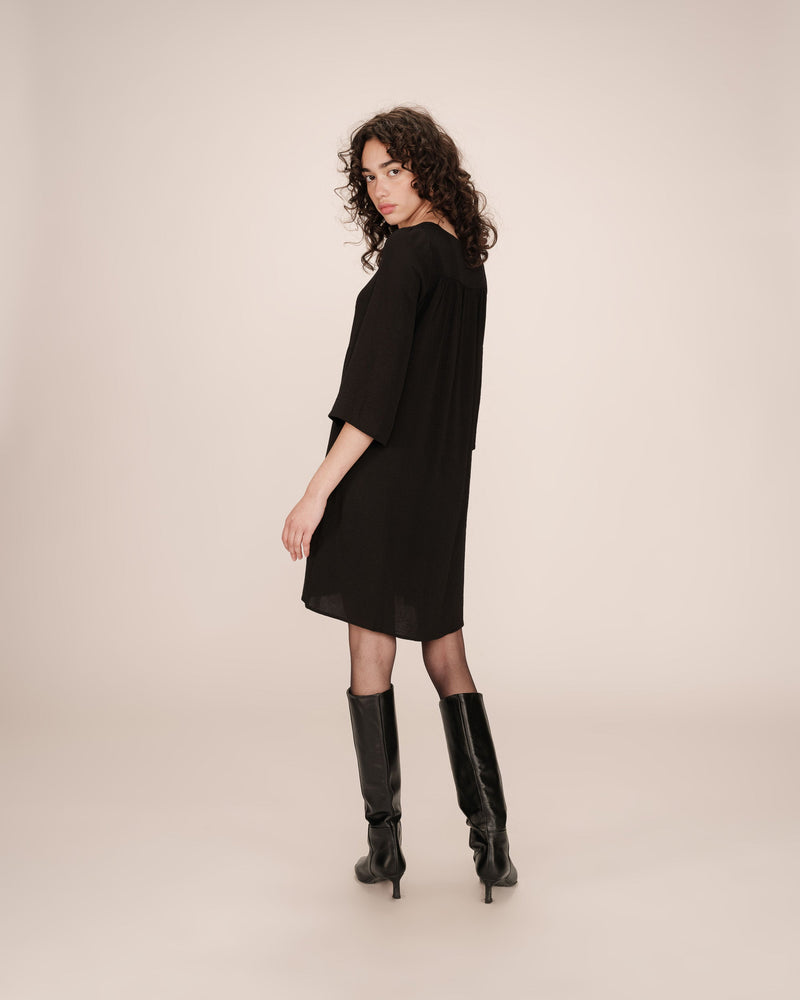 Short Black Babydoll Dress Susana
