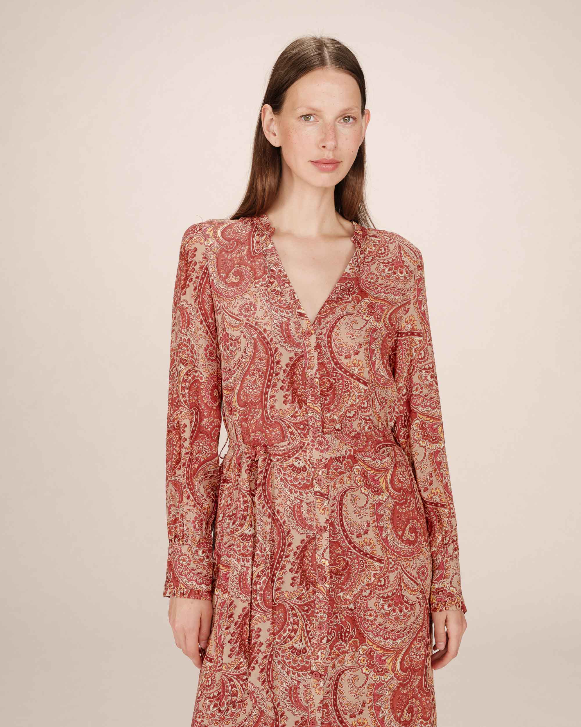 Bohemian Long Dress Terracotta Source
