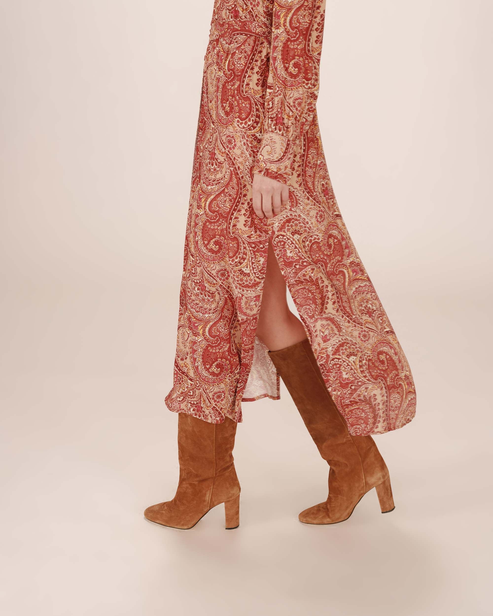 Bohemian Long Dress Terracotta Source