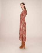 Bohemian Long Dress Terracotta Source