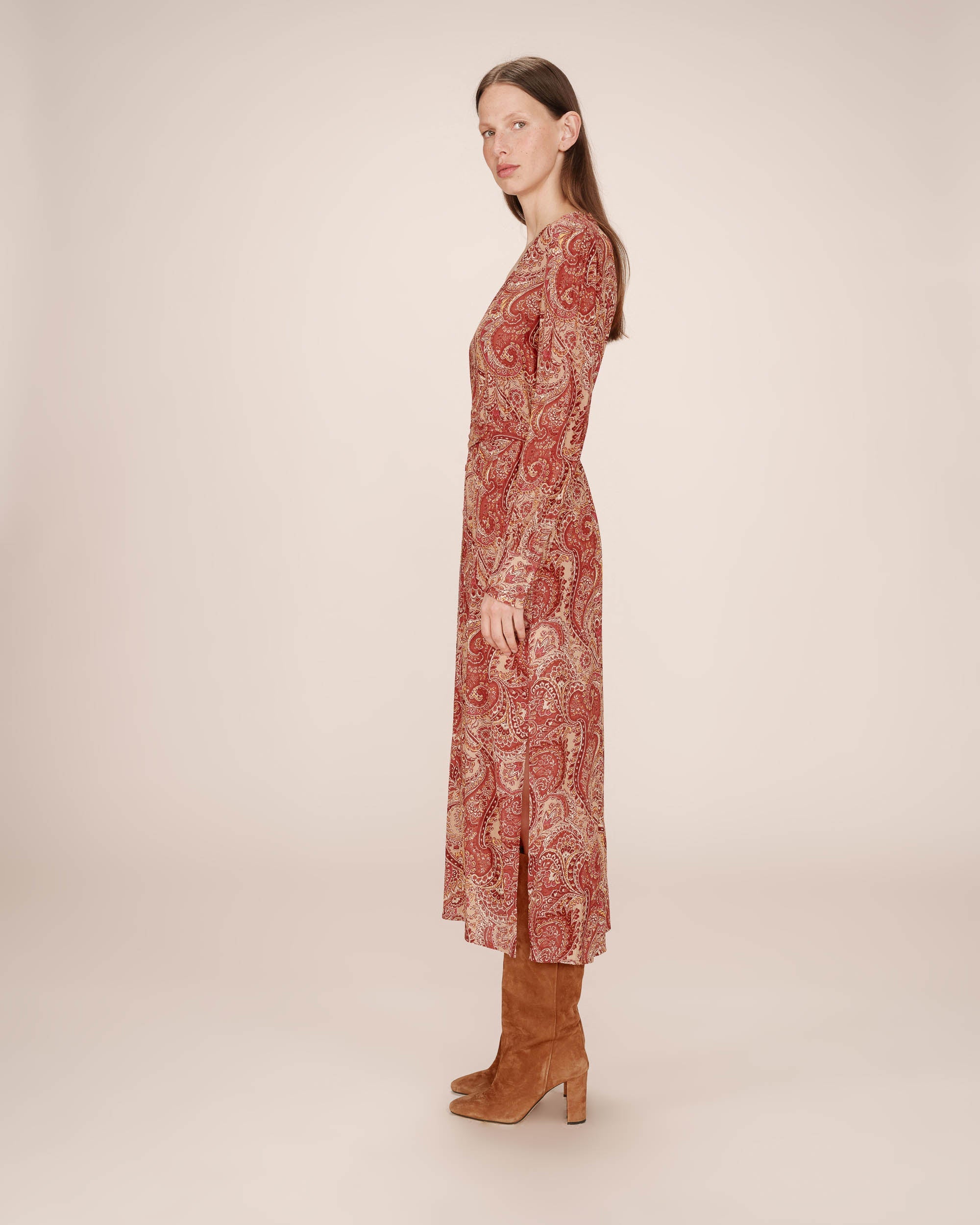 Bohemian Long Dress Terracotta Source