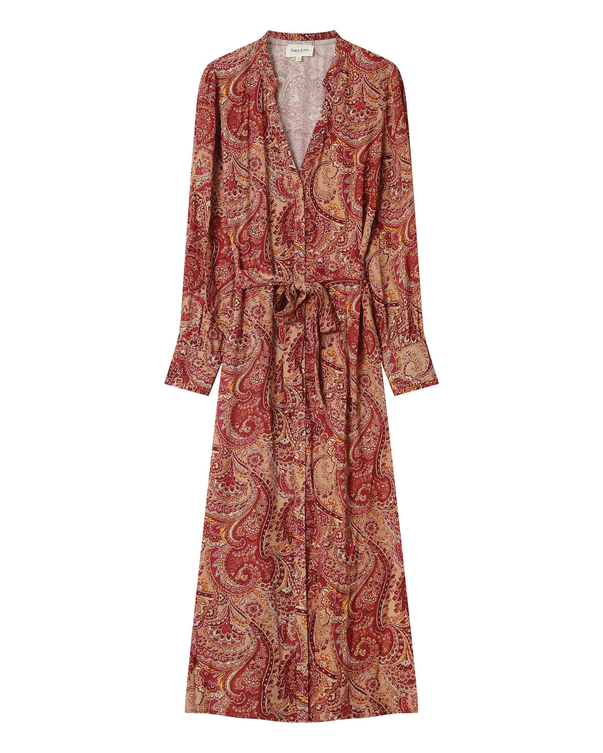 Bohemian Long Dress Terracotta Source