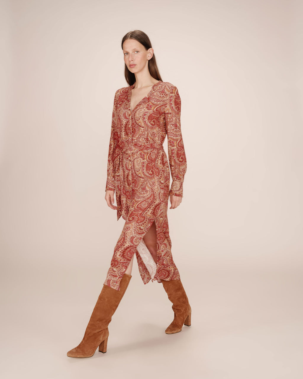Bohemian Long Dress Terracotta Source