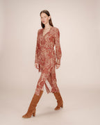 Bohemian Long Dress Terracotta Source