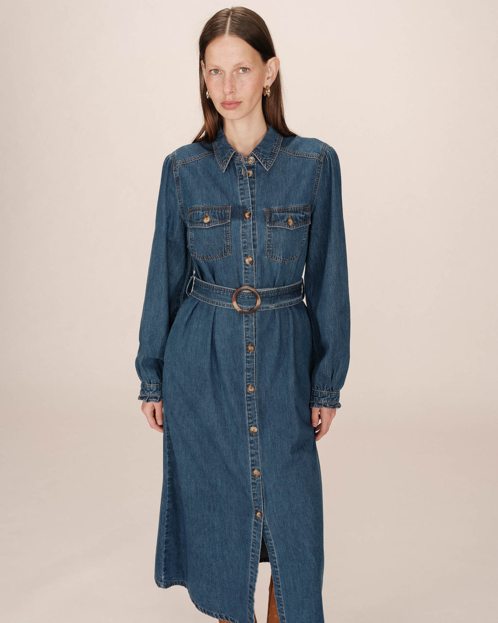 Robe Longue Shanie - Medium Blue