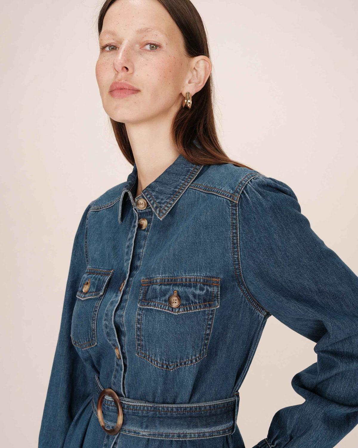 Robe Longue Shanie - Medium Blue