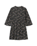 Vestido Corto De Flores Negro Sirius
