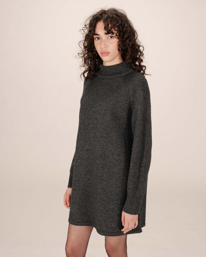 Vestido Jersey Corto Antracita Sandrine