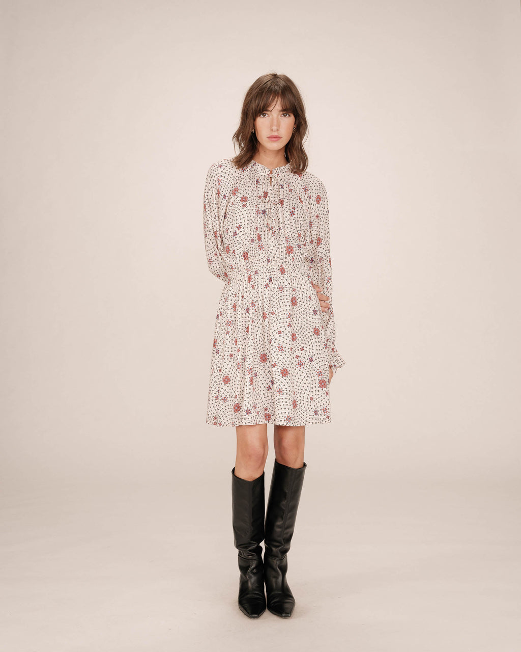 Sentimentale Short Ecru Dress