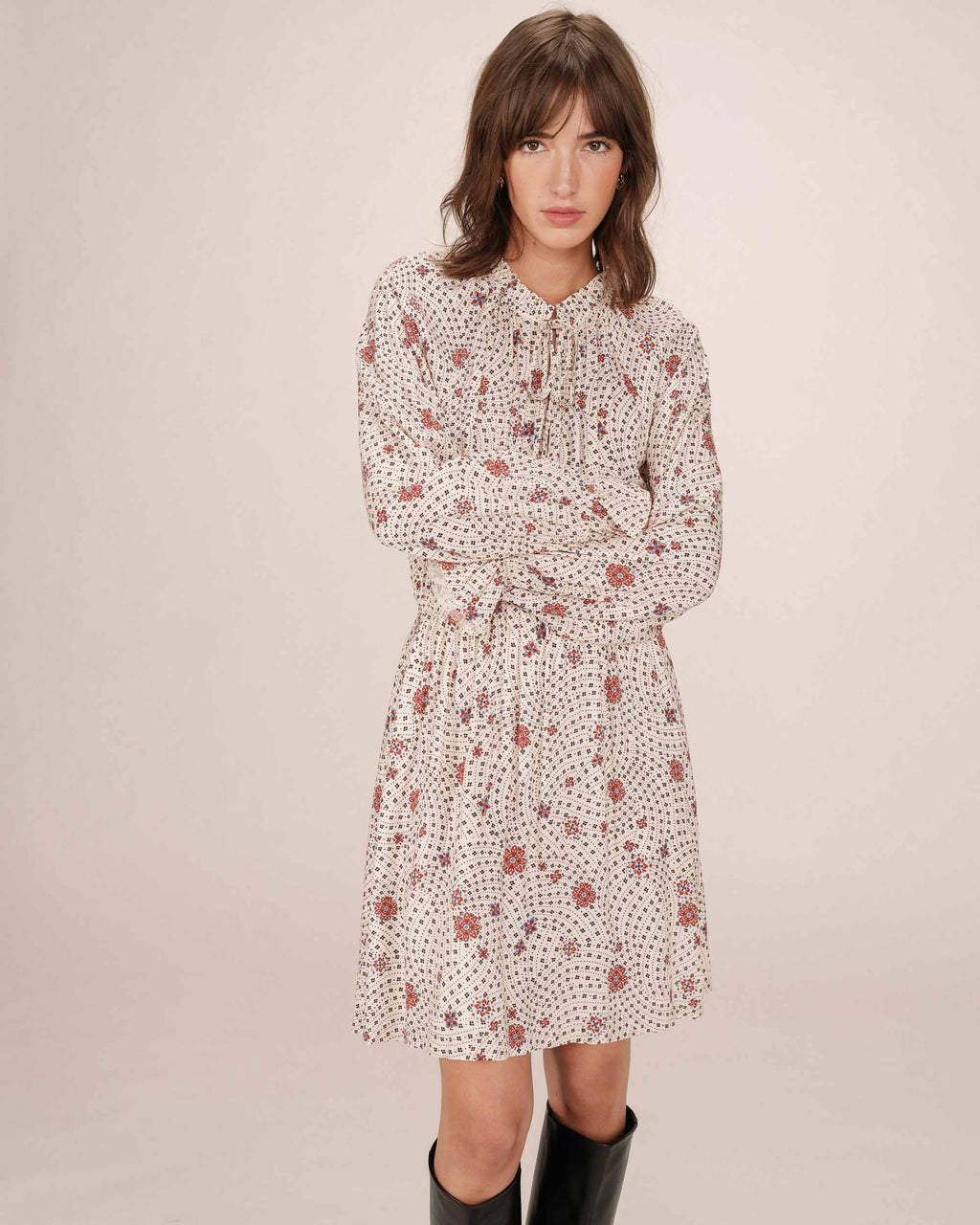 Sentimentale Short Ecru Dress