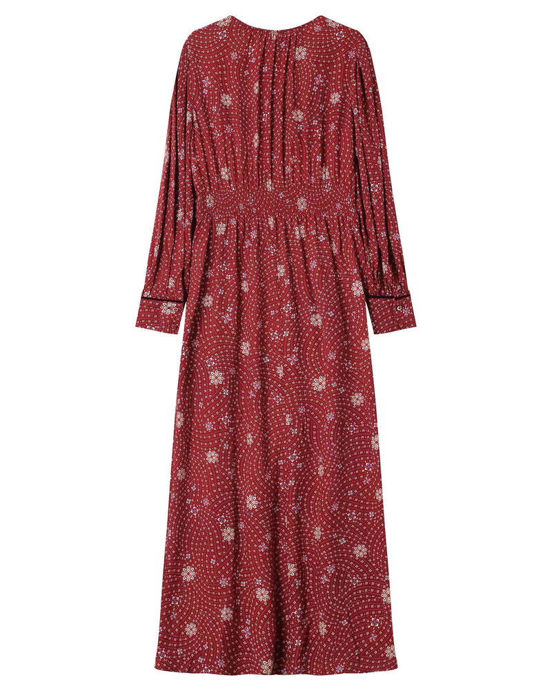 Long Dress With Flowers Sensitive Terracotta