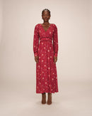Long Dress With Flowers Sensitive Terracotta