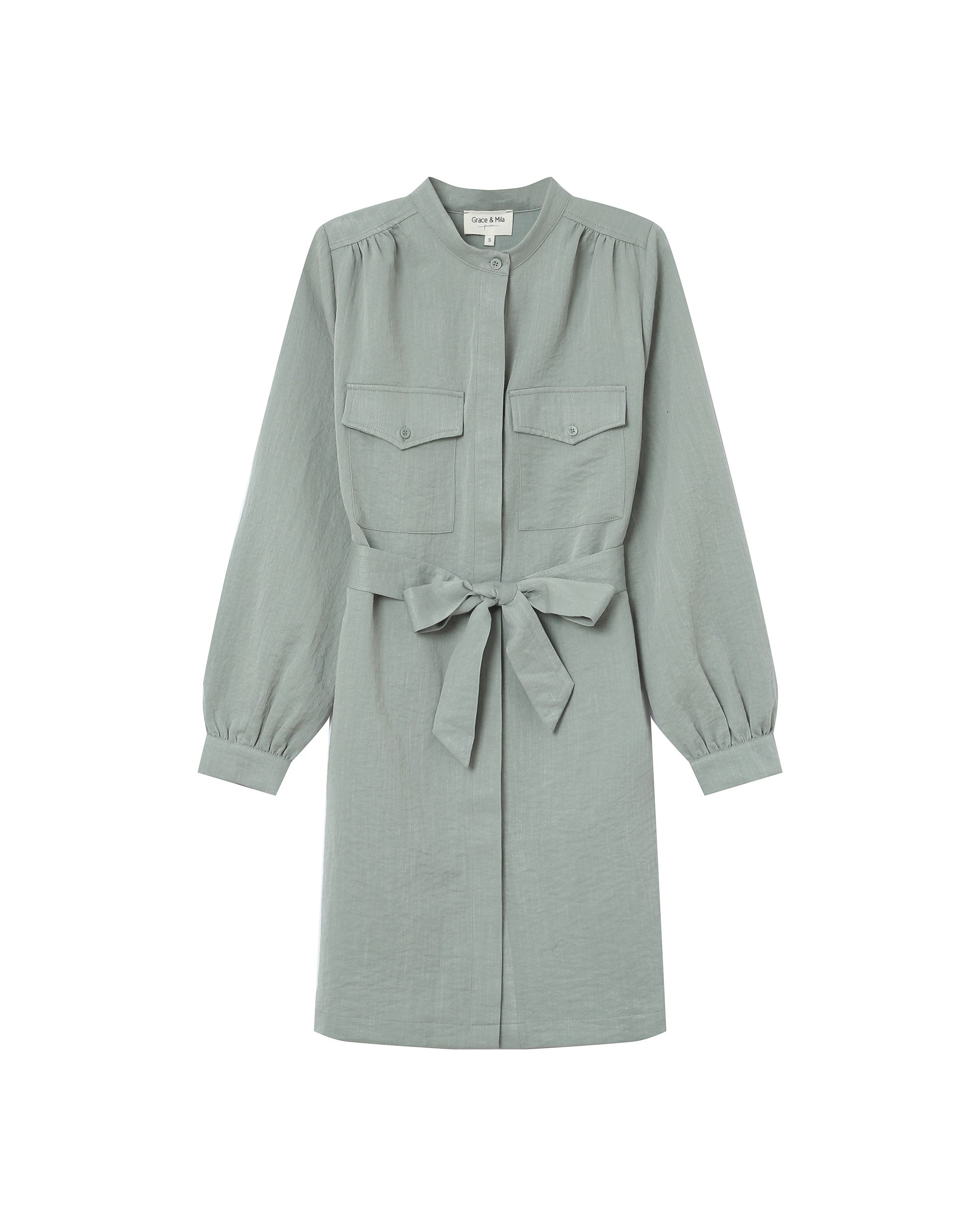 Short Shirt Dress Sage Serbia