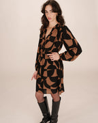 Short Graphic Dress Chocolate Selia