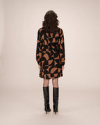 Short Graphic Dress Chocolate Selia