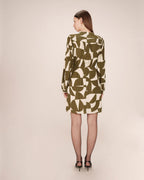 Short Graphic Dress Olive Selia